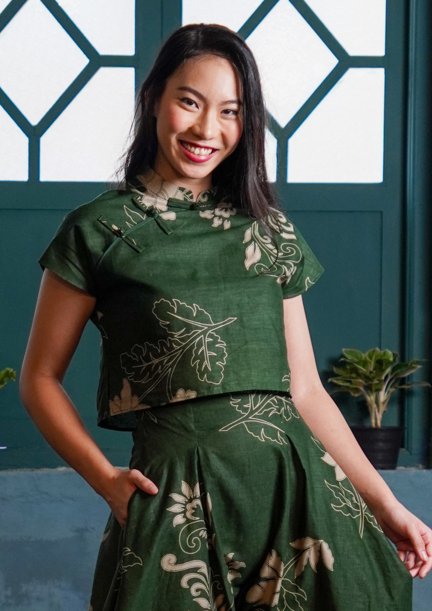 inisaya : kopi couture | hailey top ( green ) PRE ORDER