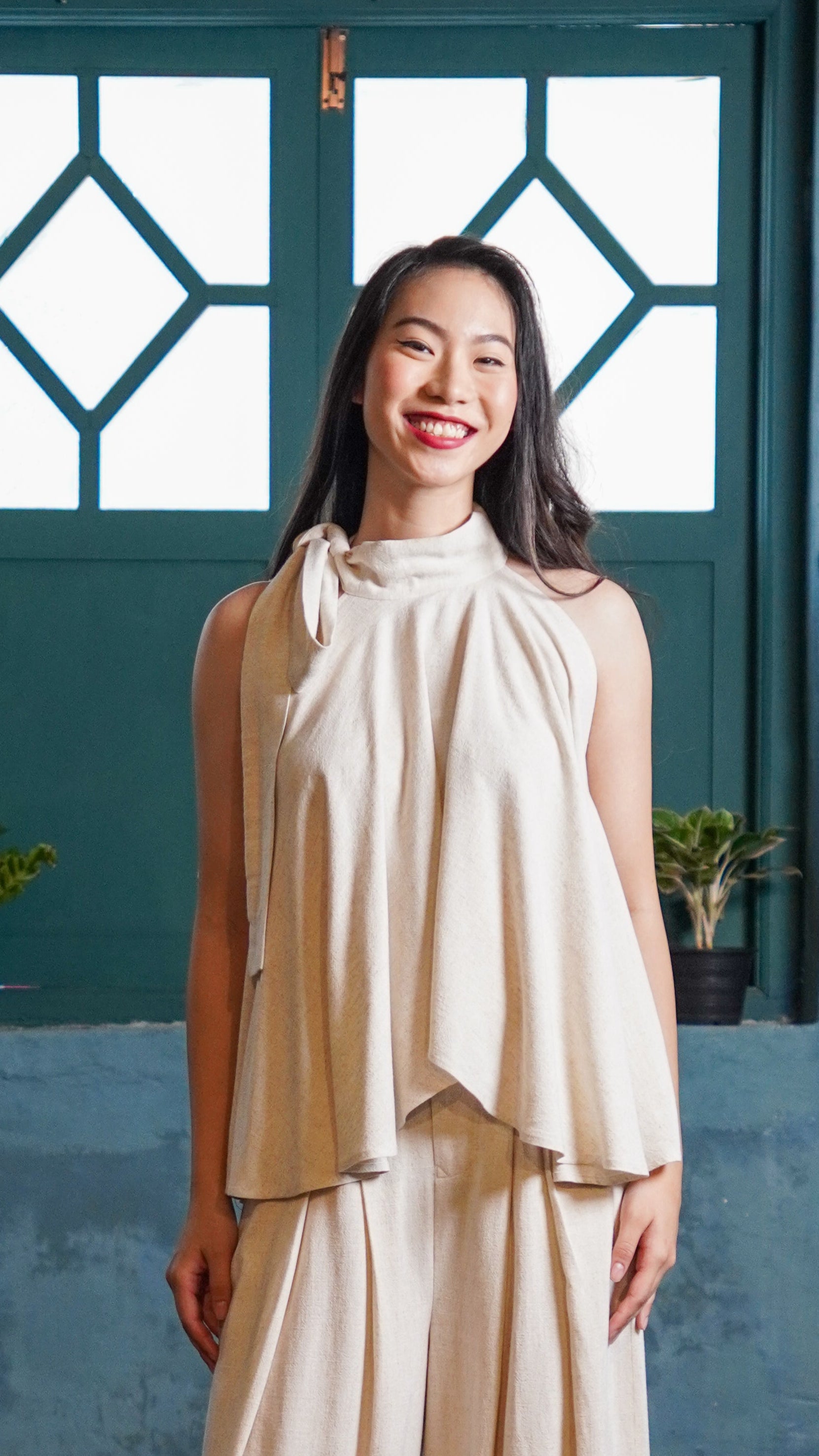 inisaya : kopi couture | muifah top ( beige )