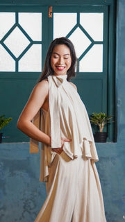 inisaya : kopi couture | muifah top ( beige )