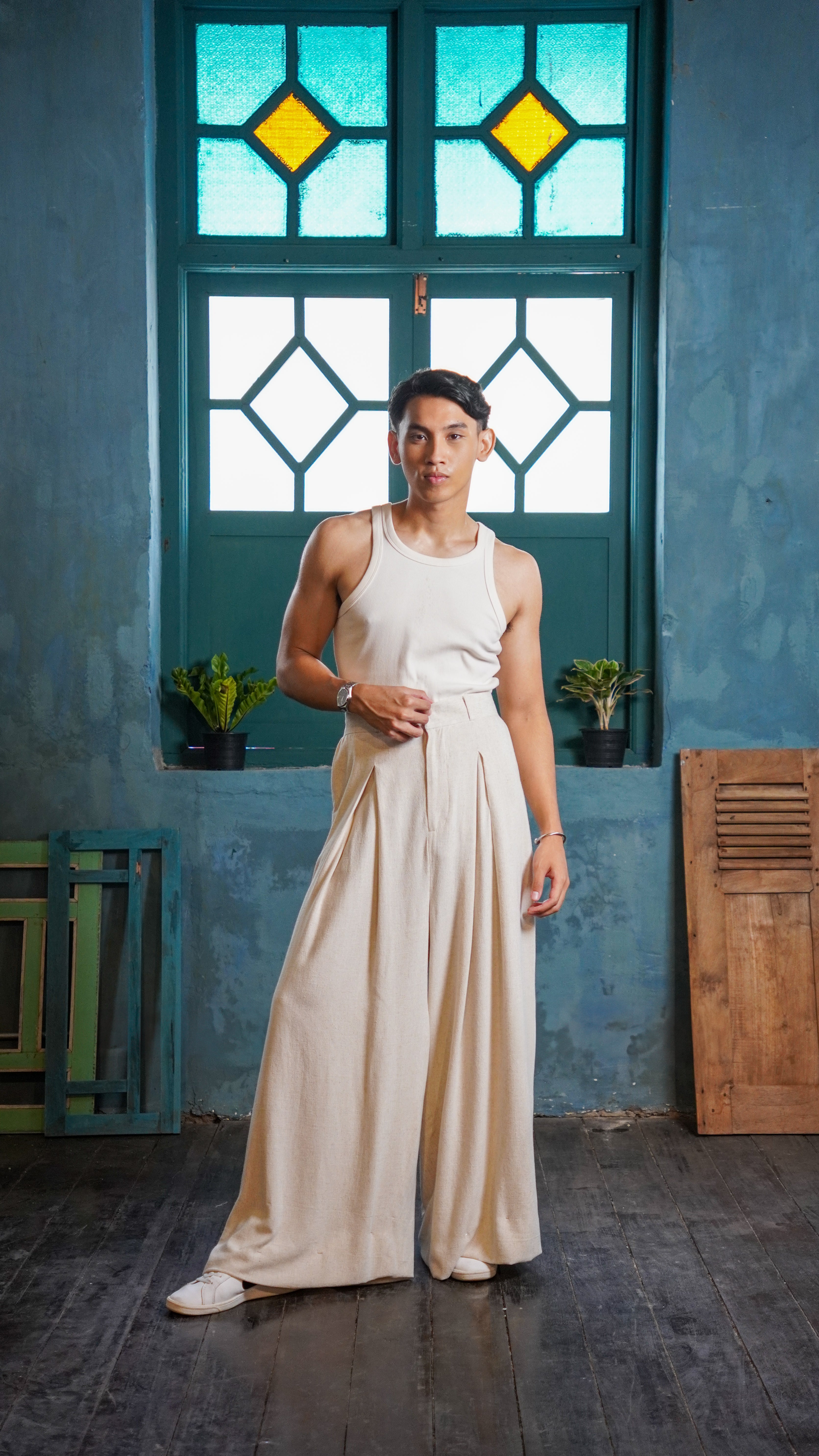 inisaya : kopi couture | alex pants ( beige )