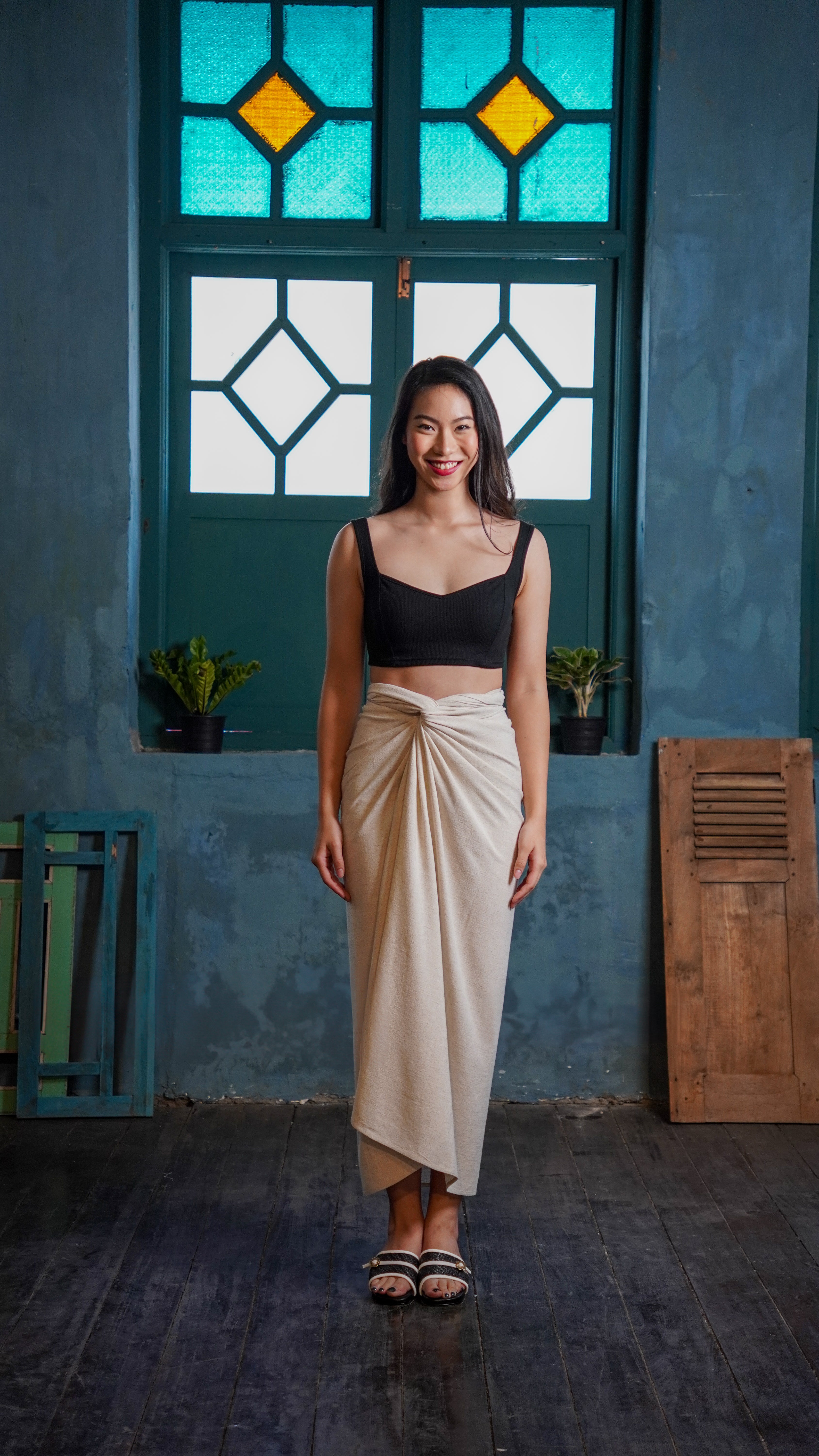 inisaya : kopi couture | siti pario skirt ( beige )