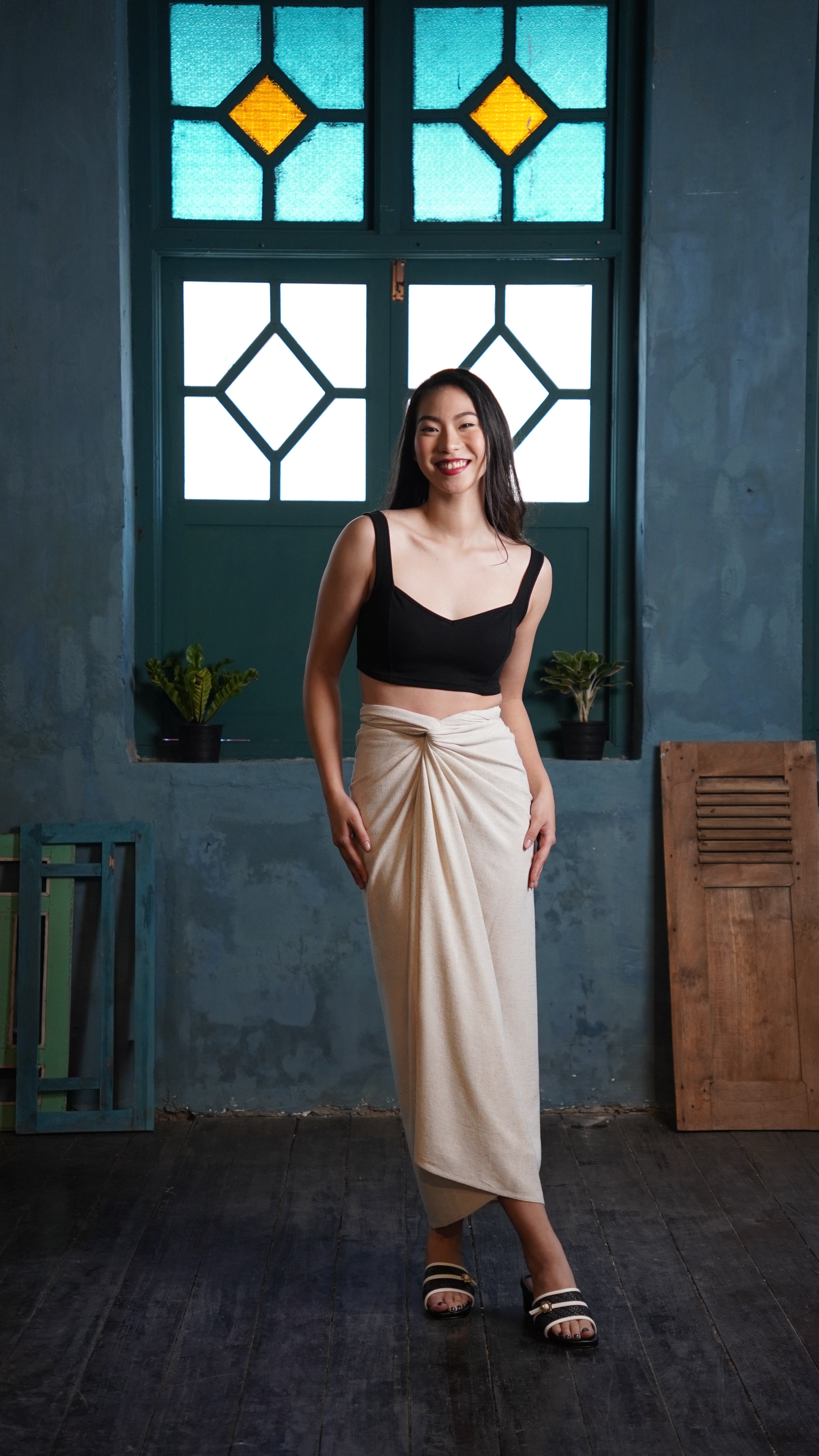 inisaya : kopi couture | siti pario skirt ( beige )