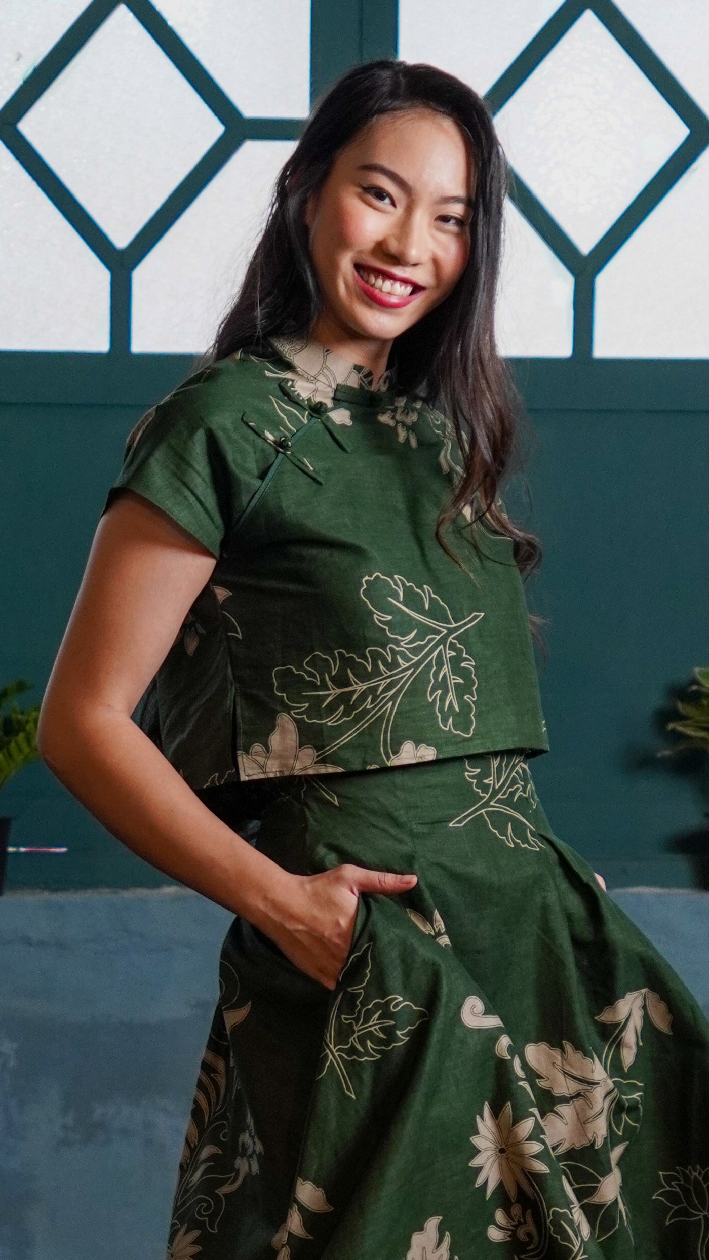 inisaya : kopi couture | hailey top ( green ) PRE ORDER